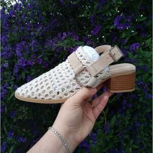 🎀2/$25🎀[H156] RAG & CO [ROSALIE] Off White Block Heeled Sandal, Size 9